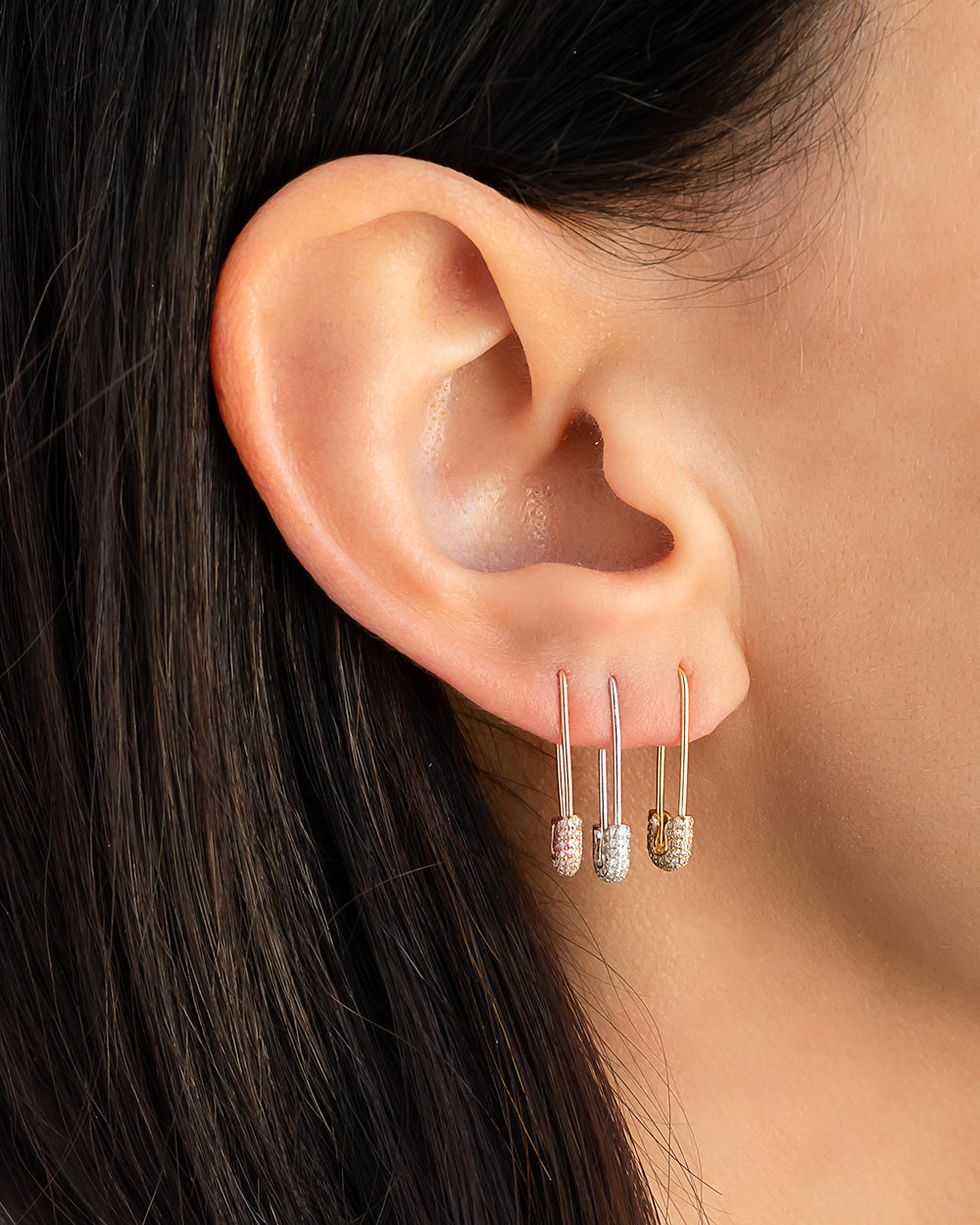 Mini Safety Pin Earring – Loren Stewart